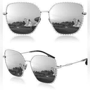 Luenx Oversized Aviator Sunglasses